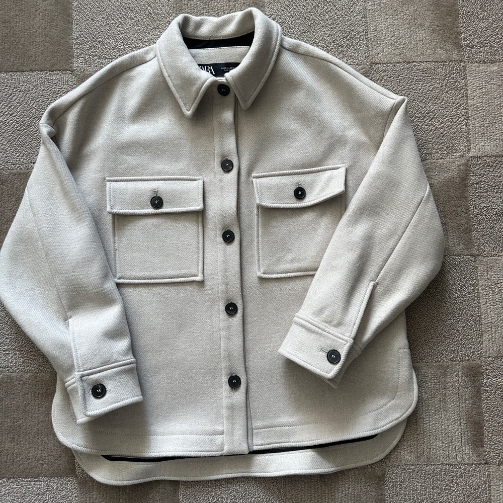 Zara Beige Wool Jacket